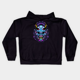 oni devil mask Kids Hoodie